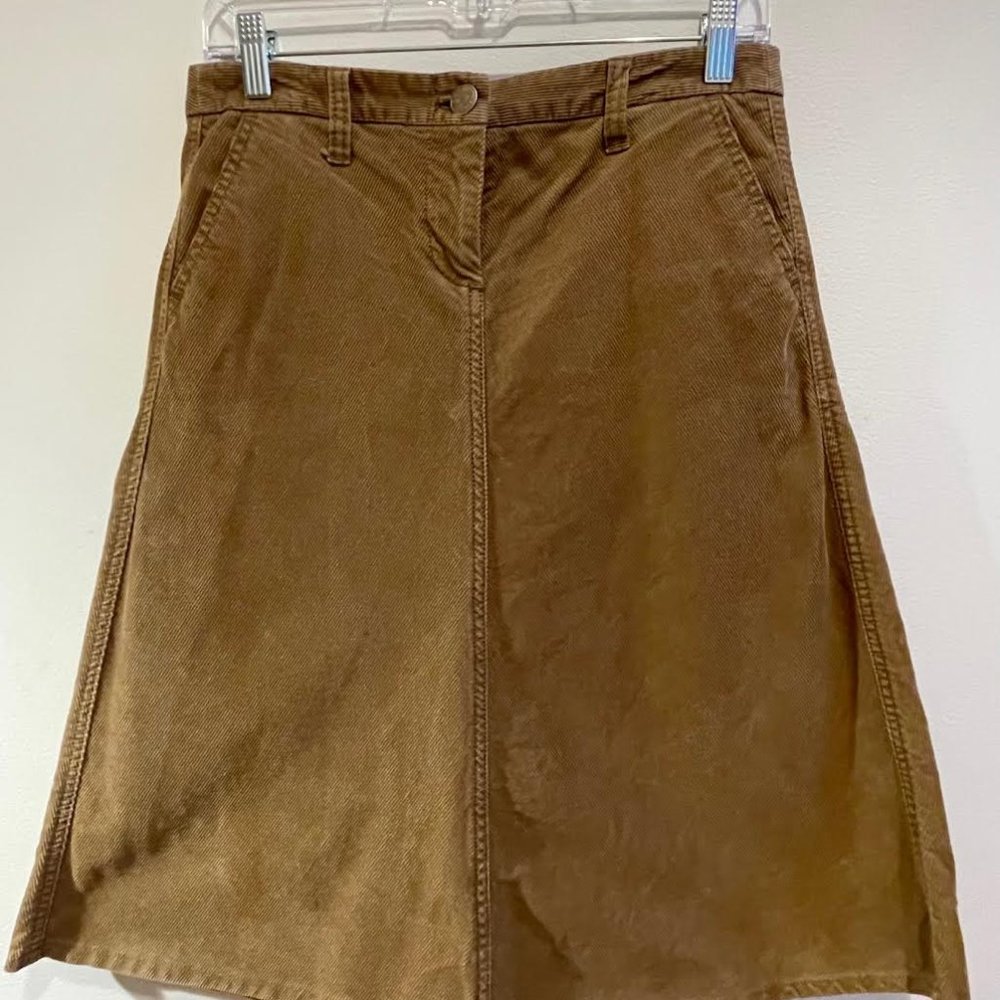 J. Crew Corduroy Skirt, Brown, size 0, A-line, Knee length